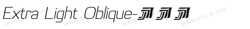 Extra Light Oblique字体转换